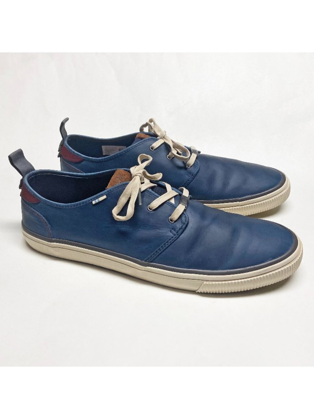 TOMS x Marvel Avengers Captain America Carlo Sneakers Shoes Size 12 Blue Leather